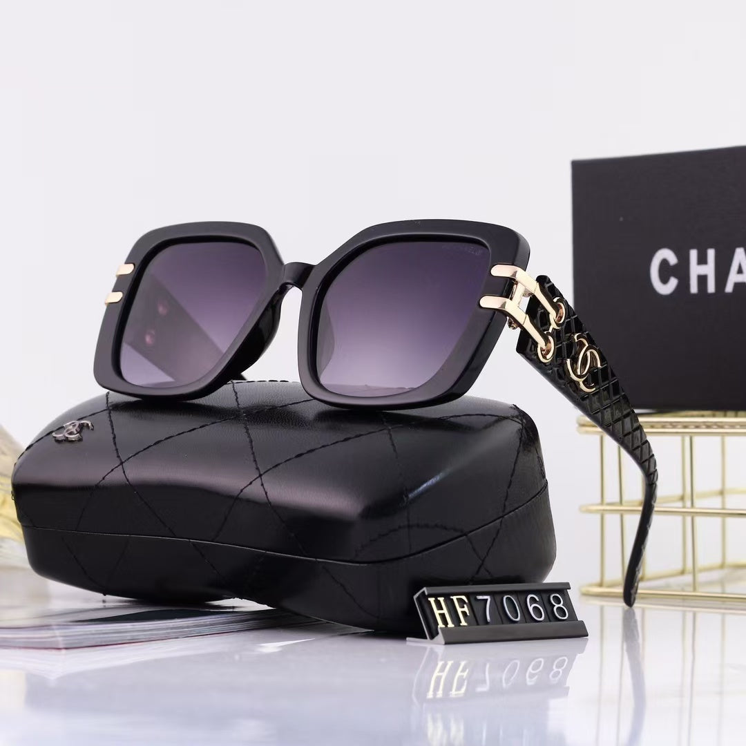 Fashion Large Frame Sunglasses CC-With Gift Box