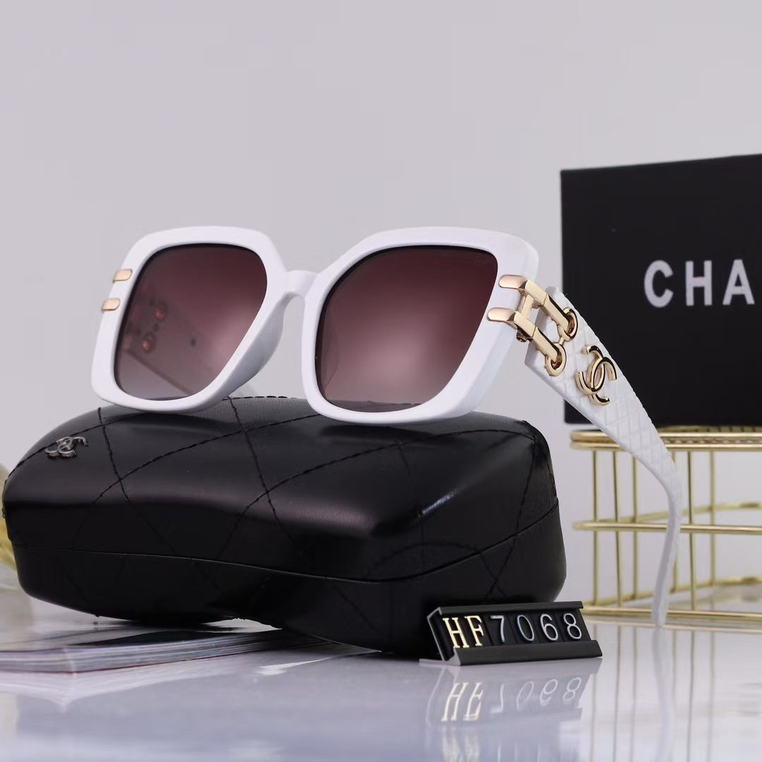 Fashion Large Frame Sunglasses CC-With Gift Box