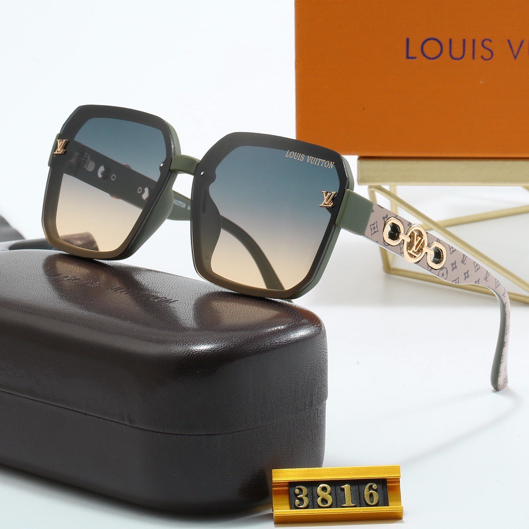 Full Logo Frame Sunglasses-With Gift Box