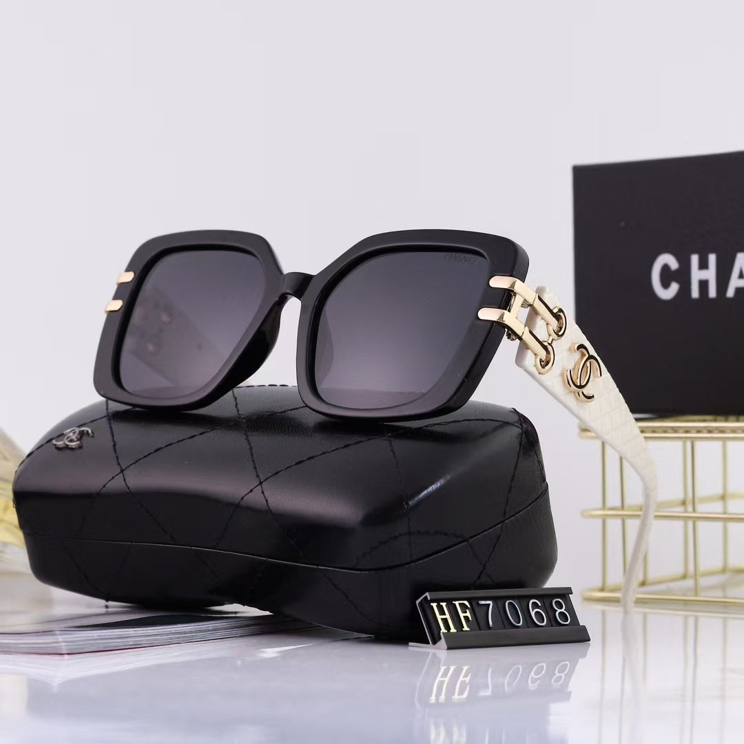 Fashion Large Frame Sunglasses CC-With Gift Box