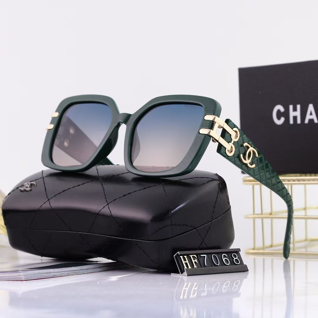 Fashion Large Frame Sunglasses CC-With Gift Box