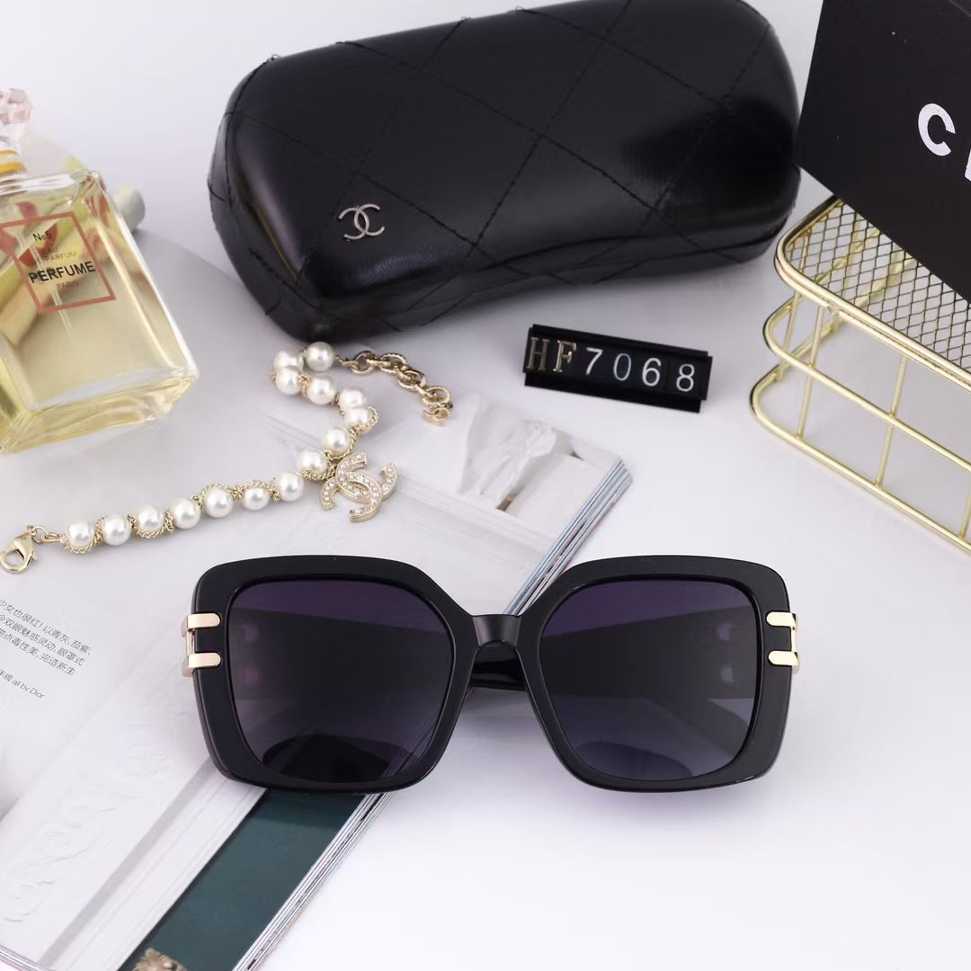 Fashion Large Frame Sunglasses CC-With Gift Box