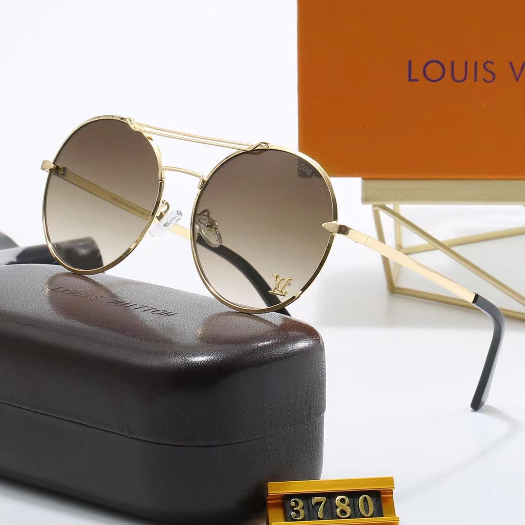 Full Logo Round Sunglasses-With Gift Box