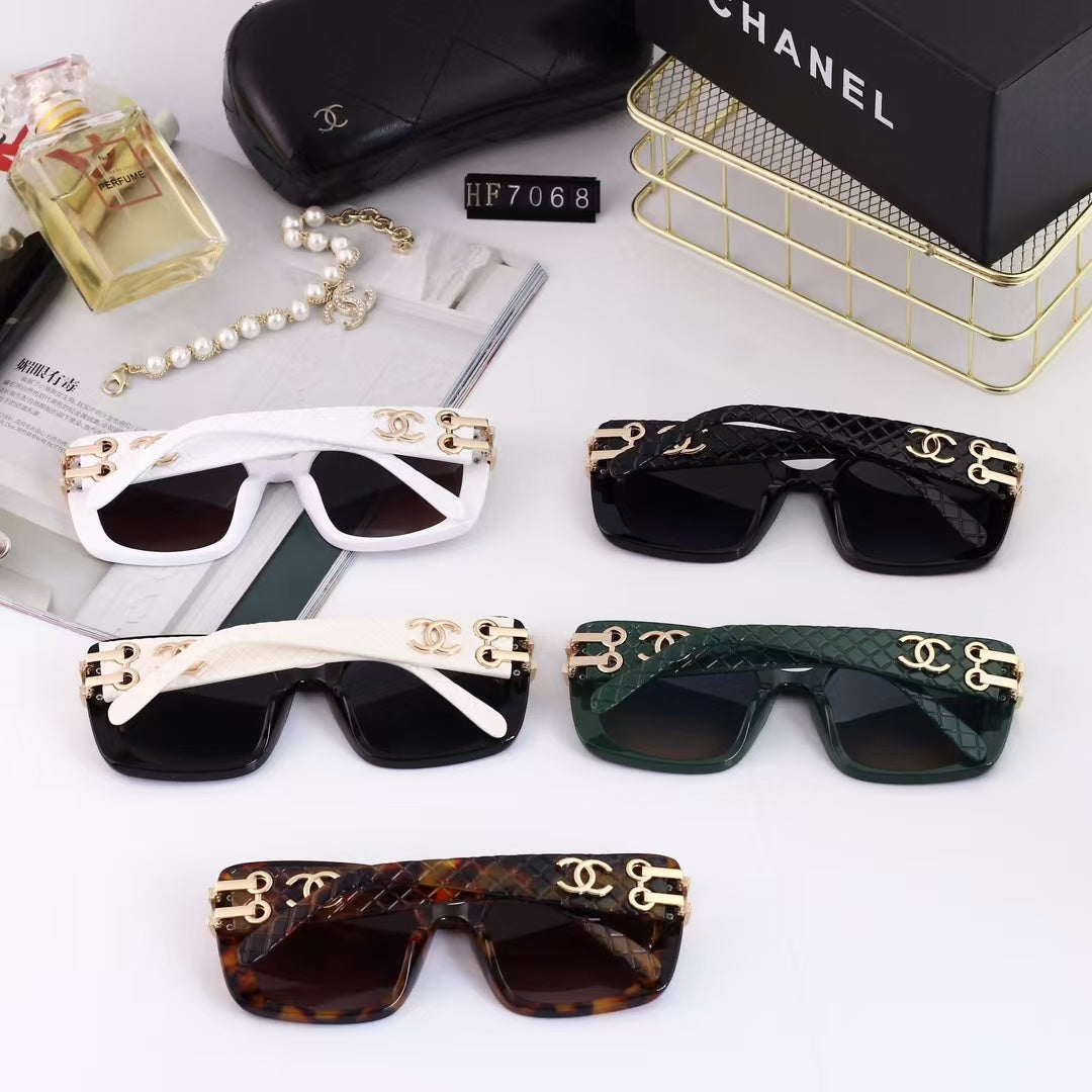 Fashion Large Frame Sunglasses CC-With Gift Box