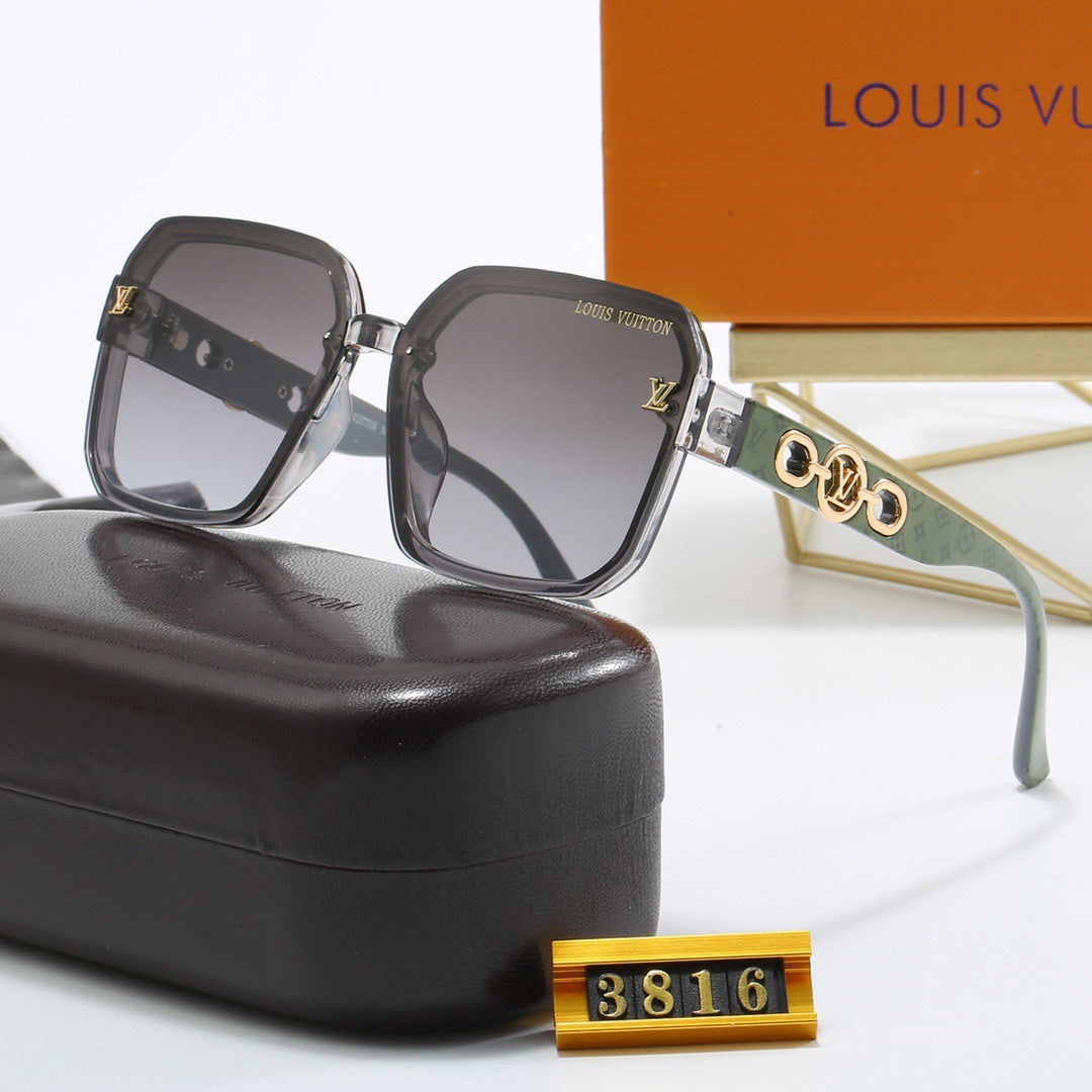 Full Logo Frame Sunglasses-With Gift Box