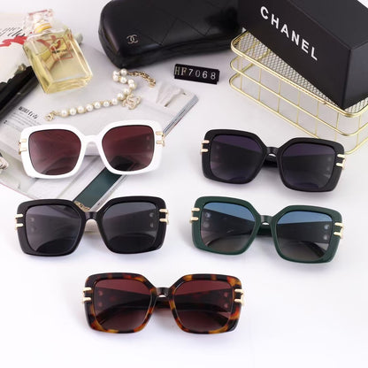 Fashion Large Frame Sunglasses CC-With Gift Box