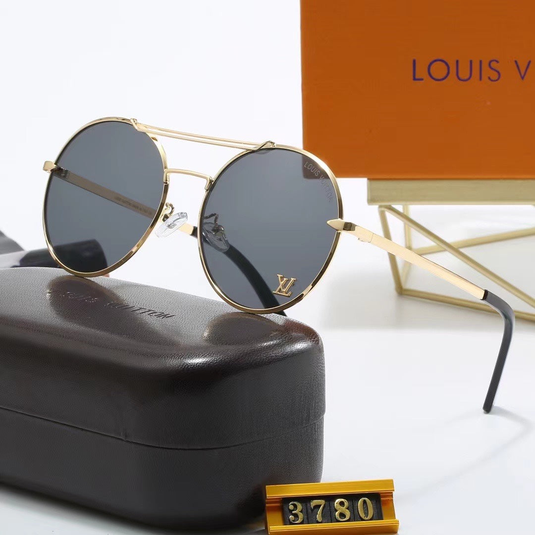 Full Logo Round Sunglasses-With Gift Box