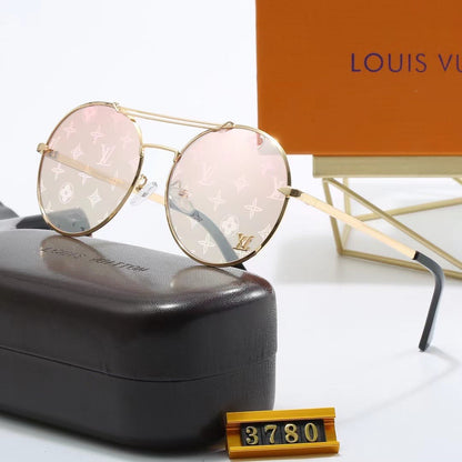 Full Logo Round Sunglasses-With Gift Box